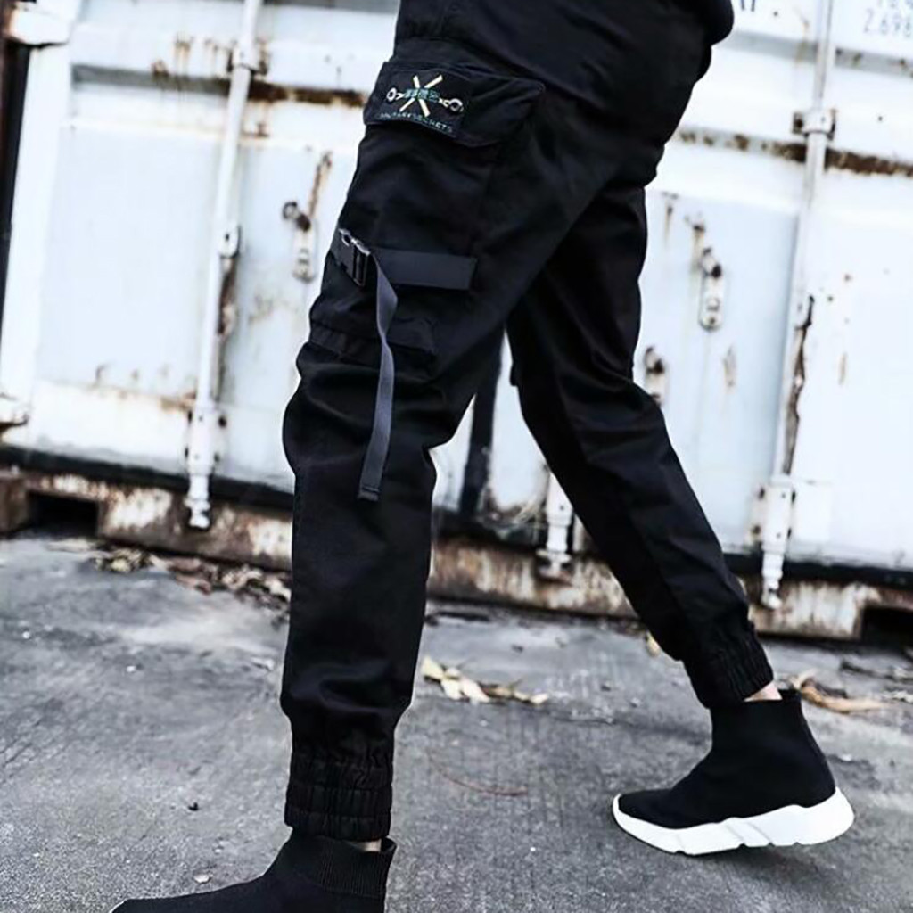 Street Fashion Art - بنطلون كارجو فضفاض للرجال، ملابس الشارع