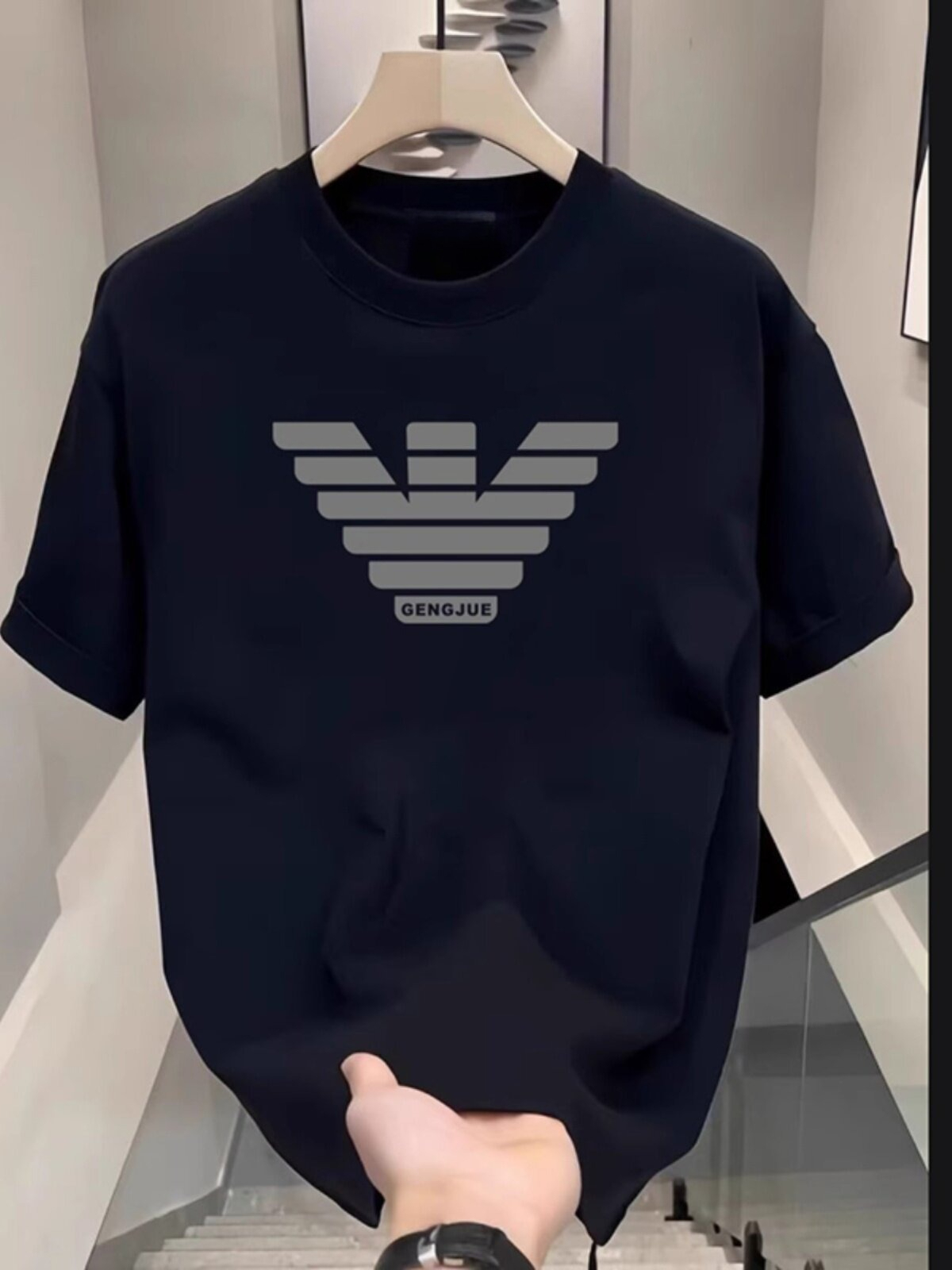 Street Fashion Brand Logo - تي شيرت كاجوال بتصميم كلاسيكي وشعار