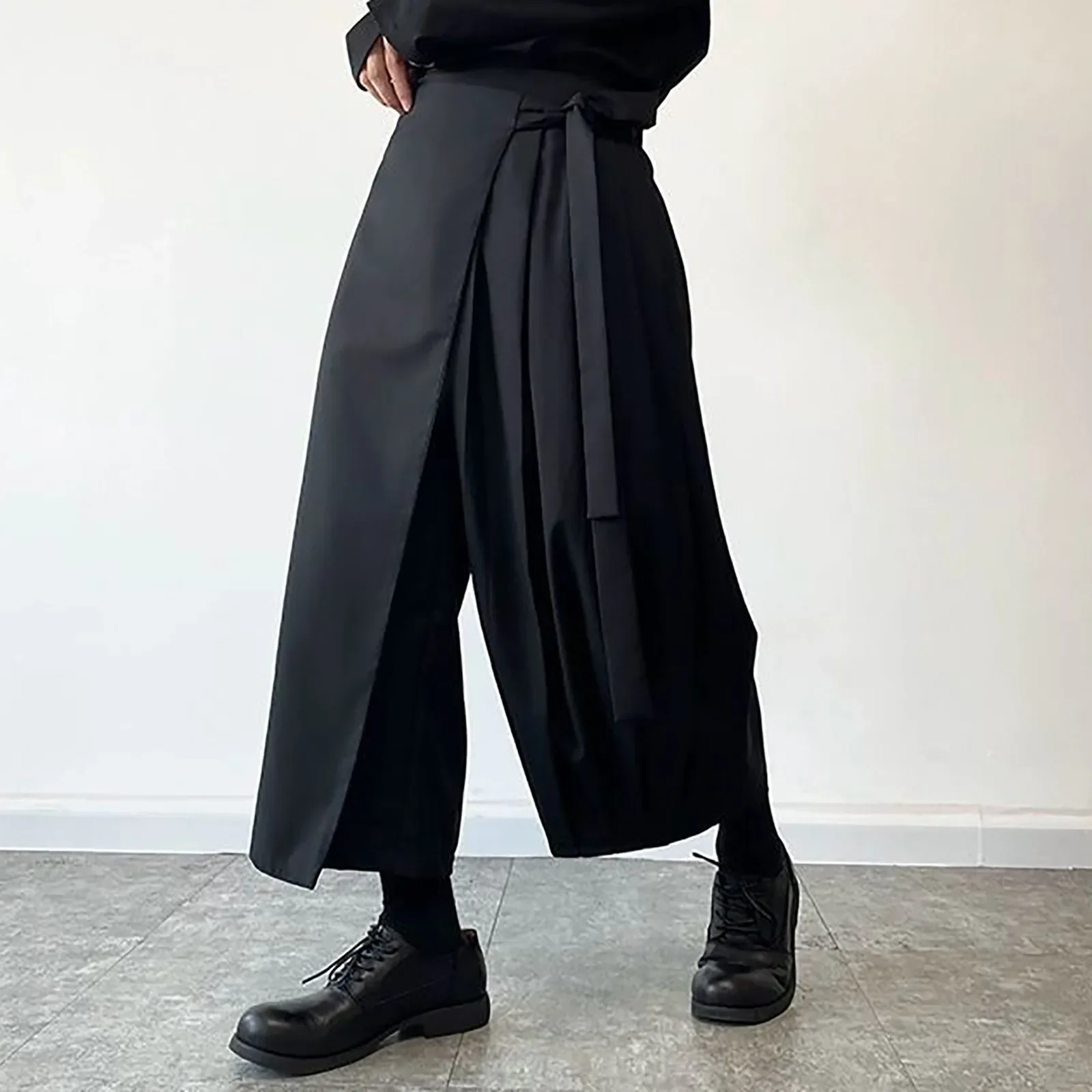 Street Fashion In Japanese - الرجعية الظلام نمط الرجال تنورة السراويل