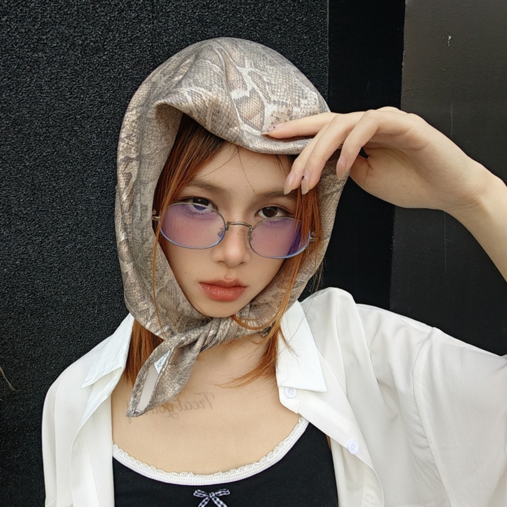 أغطية الرأس Y2K الأفعى طباعة ا - مراجعة Street Fashion Art وسعره