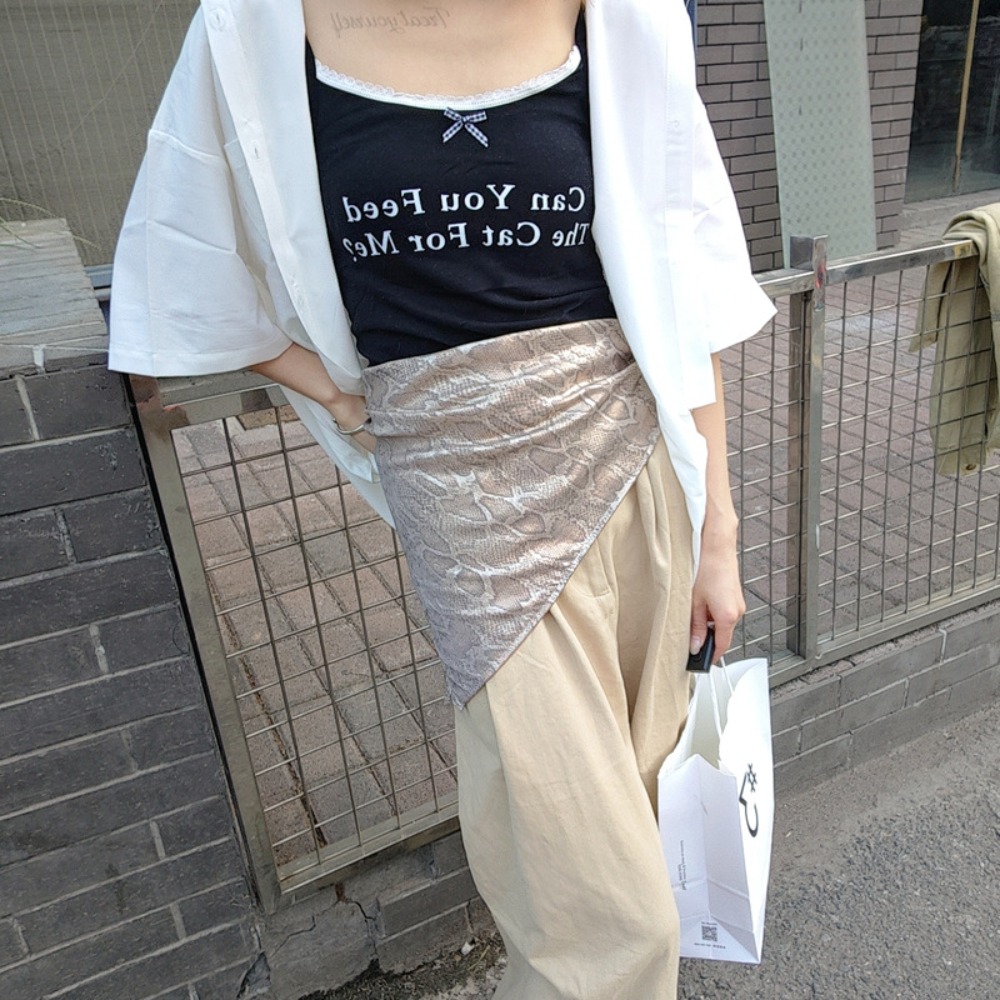 أغطية الرأس Y2K الأفعى طباعة ا - مراجعة Street Fashion Art وسعره