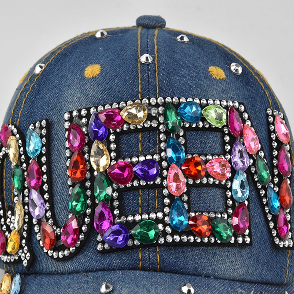 الملكة حجر الراين الدنيم قبعات - مراجعة Queen Street Fashion وسعره