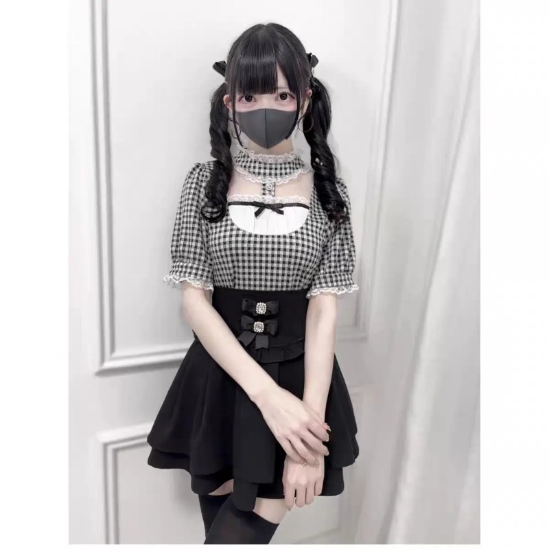 بلوزة نسائية قوطية أنيقة بتصمي - مراجعة Street Fashion In Japanese وسعره