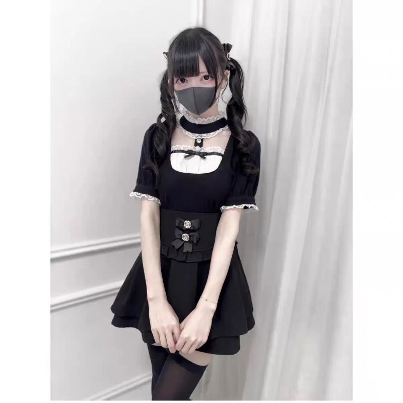 بلوزة نسائية قوطية أنيقة بتصمي - مراجعة Street Fashion In Japanese وسعره